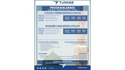 Ağustos - Eylül 2025 Umre Turları