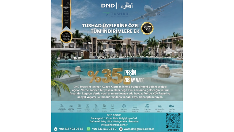 Kıbrıs'ta TÜSHAD ve DND İşbirliği ile Arsa/Ev Sahibi Olun